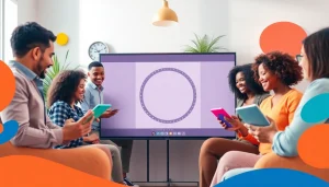 Circle photo editing demonstrated in a vibrant creative workspace with diverse users.