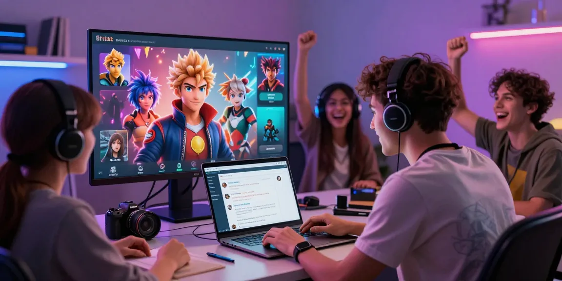 Interactive virtual adventure in Status AI showcasing users engaging with AI characters and fandoms.
