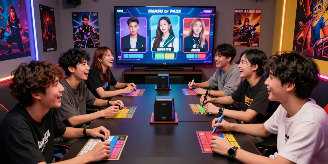 Friends engaging in fun smash or pass game, rating AI-generated celebrities.